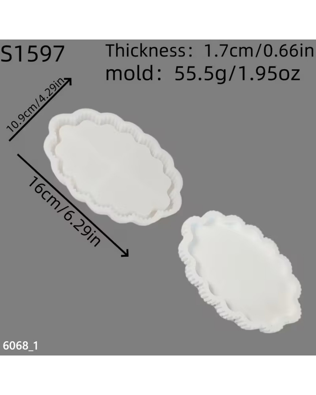 YY6068 Oval Tasarım Sunumluk Silikon Kalıp